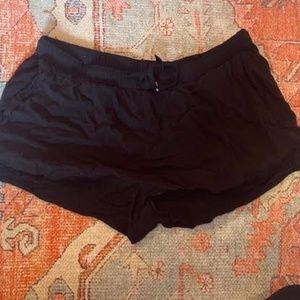 black lightweight shorts